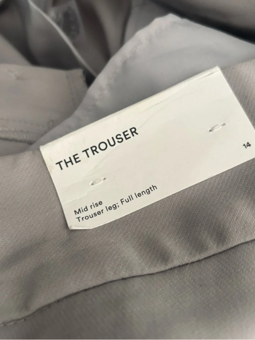 NWT Ann Taylor Women's Size 14 Gray Mid Rise The Trouser Dress Pants